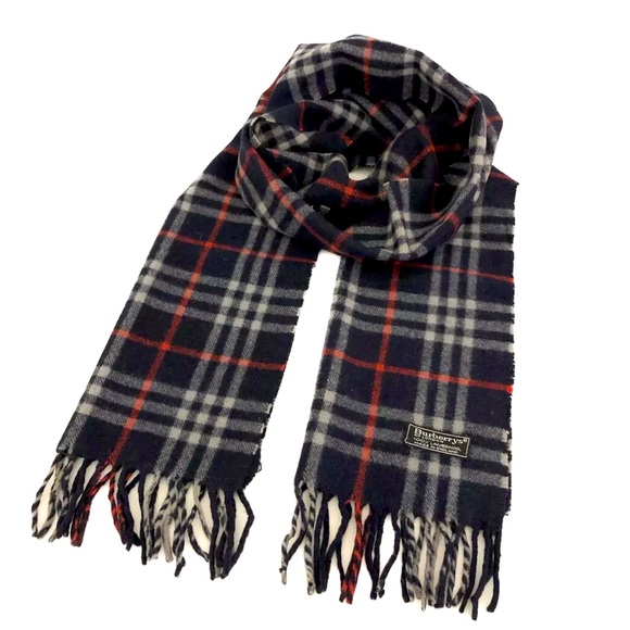 BURBERRYS Check Lambs Wool 100% Winter Scarf Multicolor - Picture 1 of 1